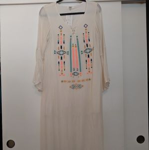 Embroidered boho chic dress